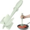 Meat Chopper, Hamburger Grinder, Premium Heat Resistant Smasher for Ground Beef, Burger Grinder Nylon Potato Mix Tool-Black