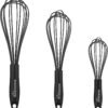Stainless Steel Whisk Set 8" 10" 12" Kitchen Whisk Balloon Whisk Kitchen Wisk Wire Whisks for Cooking, Whisking, Blending, Beating, Stirring-3 Pack??