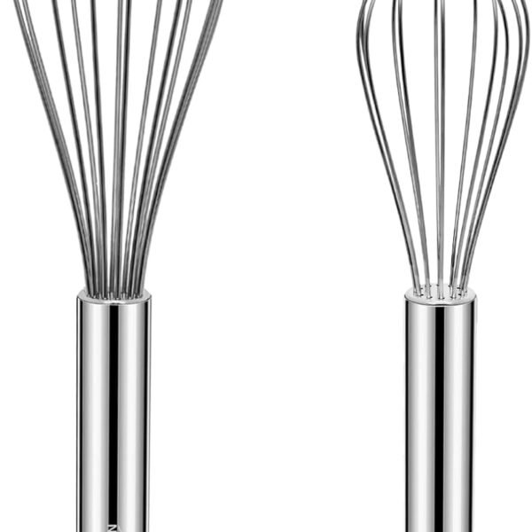 Stainless Steel Whisk Set 8" 10" 12" Kitchen Whisk Balloon Whisk Kitchen Wisk Wire Whisks for Cooking, Whisking, Blending, Beating, Stirring-3 Pack??