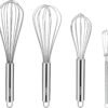 Stainless Steel Whisk Set 8" 10" 12" Kitchen Whisk Balloon Whisk Kitchen Wisk Wire Whisks for Cooking, Whisking, Blending, Beating, Stirring-3 Pack??