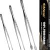 Tongs For Cooking - Heat Resistant 600 Degrees Stainless Steel Kitchen Tong,Heavy Duty Metal Locking Tongs - Perfect for Food,Salad and BBQ set of 3 (7",9" and 12") Dishwasher