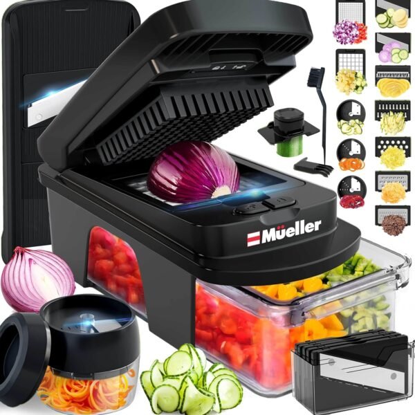 Pro-Series 10-in-1, 8 Blade Vegetable Chopper, Mandoline Slicer, Food Chopper with Container, Fruit Slicer, Kitchen Gadgets & Accessories, Home Essentials