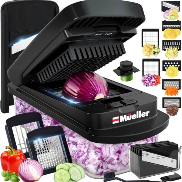 Pro-Series 10-in-1, 8 Blade Vegetable Chopper, Mandoline Slicer, Food Chopper with Container, Fruit Slicer, Kitchen Gadgets & Accessories, Home Essentials